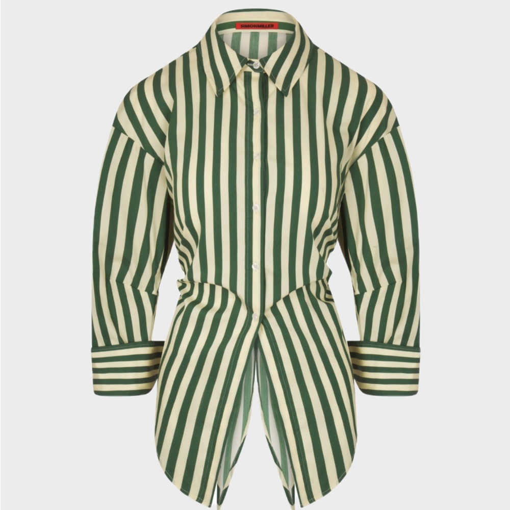 SIMONMILLER Loch Poplin Button-Up in Green